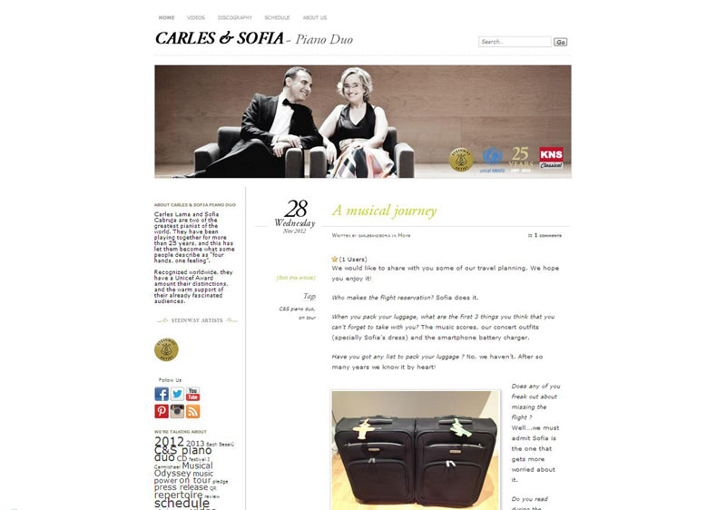 Blog Carles & Sofia Piano Duo